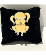 Sarah Coventry Enamel &quot;Puppy Love&quot; 1973 Dog  Brooch Off White Silver Tone - $17.60
