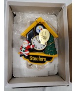 2014 Danbury Mint Pittsburgh Steelers Santa Claus Christmas Ornament w/ box - £35.68 GBP