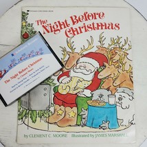 Night Before Christmas Clement C. Moore Scholastic Book w/ Cassette 1985 - $15.15