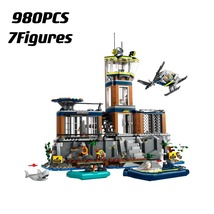 Sea Prison Island Police Building Speedboat Assembly Building Blocks - $201.99