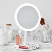 Mainstays LED Lighted Vanity Makeup Mirror with Organizer Tray, Artic White - £10.08 GBP