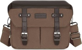 Brown Mosiso Camera Case Crossbody Shoulder Messenger Bag, Dslr/Slr/Mirrorless - £36.82 GBP