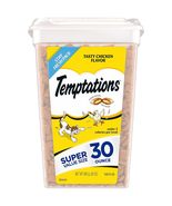 TEMPTATIONS Classic Crunchy and Soft Cat Treats Tasty Chicken Flavor, 30... - £25.57 GBP