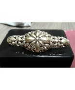 John Hardy Sterling Silver 18K Yellow Gold Stylized Floral Bar Pin or Br... - $196.94 CAD