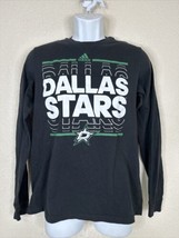 Adidas Men Size M Black Dallas Stars Hockey T Shirt Long Sleeve Knit - £5.66 GBP