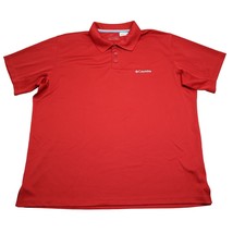 Columbia Shirt Mens XL Red Polo Hiking Outdoors Short Sleeve - £15.84 GBP