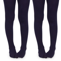 Jefferies Socks Girls Baby Seamless Organic Cotton Adjustable Waist Tights 2PK - £14.38 GBP