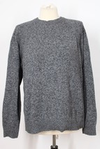 Theory L Gray Eston Cotton Blend Knit Crew Neck Raglan Sleeve Sweater - £22.31 GBP
