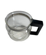 Vintage 12 Cup Glass &amp; Metal Band Carafe Coffee - $188.70 MXN