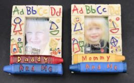 Vintage 1997 Figi 2&quot;x3&quot; Mommy &amp; Daddy And Me Child Baby Resin Frames - £7.55 GBP