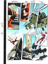 Original 1997 Colan Daredevil vs X-Men Omega Red color guide art page 10: Marvel - £67.81 GBP