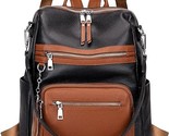 Genuine Leather Backpack Purse For Women Large Shoulder Bag With Laptop ... - $192.99