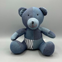 Levi&#39;s X Target Blue Patchwork 10&quot; Teddy Bear Decorative Plush Pillow Navy - £10.05 GBP