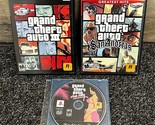 GTA Grand Theft Auto 3 III Trilogy Vice City San Andreas PS2 Game Lot of 3 - £18.55 GBP