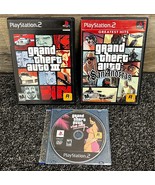 GTA Grand Theft Auto 3 III Trilogy Vice City San Andreas PS2 Game Lot of 3 - $23.21
