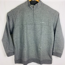 Columbia Sportswear Sweater Mens 2XL Gray Long Sleeve 1/4 Front Zipper P... - $23.74