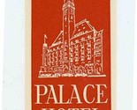 Palace Hotel Rectangular Luggage Label Copenhagen Denmark - $10.89