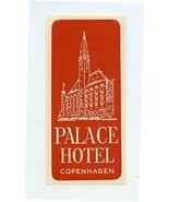 Palace Hotel Rectangular Luggage Label Copenhagen Denmark - £8.56 GBP