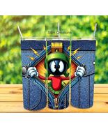 1-20oz Cartoon Marvin /Martian  insulated Tumbler with sliding lid &amp; straw - $19.80