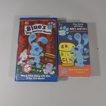 2 Blues Clues VHS Big Musical Movie ABCs 123s Animated Eduational Children Nick - £14.30 GBP