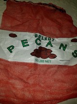 Select Pecans Walnuts Peanuts Mesh Bag Only 50 LBS U.S.A Drawstring Reus... - £8.89 GBP