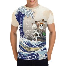 The Great Wave Pirate Anime Men&#39;s All Over Print T-shirt (USA Size) - $27.00
