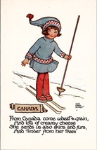 Artist HGC Marsh Lambert Canada Cute Girl Skiing Skier Series 562 Postcard W15 - £7.97 GBP