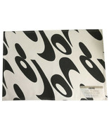 Harman Fabric Placemats Set of 4 Chelsea 100% Cotton Black White 19x13&quot; Geo - £25.21 GBP