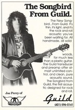 Aerosmith Joe Perry 1988 Guitar Songbird Acoustic Guitar 5 x 7 b/w ad print - £3.38 GBP