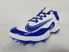 Nike Alpha Huarache Elite 4 Baseball Cleats Size 9 Men&#39;s Blue White FD27... - $54.99