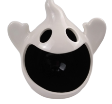 Ghost Halloween Candy Dish Bowl Ceramic Decor holder open front eyes Decoration - £16.02 GBP