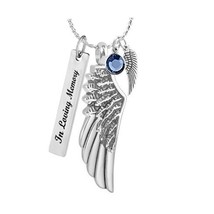 Angel Wing Ash Pendant Urn - Love Charms™ Option - £23.55 GBP