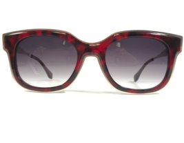 Morgenthal Frederics Sunglasses 195 TYRA Gold Red Square Frames Purple Lenses - £43.67 GBP