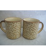 2 BEIGE COFFEE MUGS (#0676) - $20.99