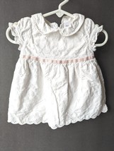 Baby Gap Girls Dress White Lace 0-3 Months Infant Baby Cotton Button Sle... - £19.88 GBP