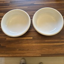 IKEA WHITE 21986 2 Cereal / Soup Bowls 7.5” Porcelain Minimalist - £16.40 GBP