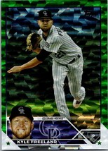 An item in the Sports Mem, Cards & Fan Shop category: 2023 Topps Series 2 - Kyle Freeland #348 Green Foil /499