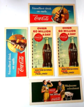 Coca Cola Coke Ink Blotter lot of 5 1942 1956 and 1960 VG++ - £23.22 GBP