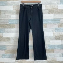 Seven7 Studio High Rise Flare Jeans Black Stretch Denim Casual Womens 10 - £23.35 GBP