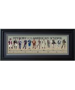 History American Soldier Framed Print Poster 36x11.75  Grooved Frame Mol... - $127.71