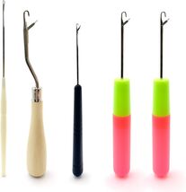 5PCS Latch Hook Tool Set – Small Crochet Hooks in Multiple Sizes for Bra... - $14.77