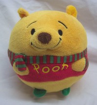 TY Beanie Ballz HOLIDAY WINTER WINNIE THE POOH BEAR 4" Plush STUFFED ANI... - $14.85