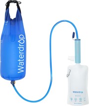 Waterdrop Gravity Water Filter Straw, Camping Water Filtration, Light Blue - $43.99