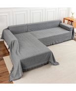 Sectional Couch Cover Sofa Cover, 71&quot; x 118&quot; 1pcs + 91&quot; x 134&quot; 1pcs, Dar... - £34.91 GBP