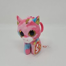 TY Beanie Boos FANTASIA the Pink Unicorn 4&quot; Backpack Clip Plush w/ Tags ... - £6.22 GBP