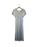 Shadowline Vintage Women&#39;s Nightgown Lace Scalloped Hem Lght Blue Small - €27,44 EUR