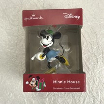 Hallmark 2018 Disney Minnie Mouse Ice Skating Christmas Ornament Gift  - £16.60 GBP