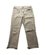 Levi’s 724 Jeans Womens 31 32x24 High Rise Straight Raw Hem Zip White 5 ... - $33.85 CAD