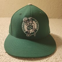 Boston Celtics Fitted Hat Size 7 1/8&quot; By Mitchell And Ness Retro Color Green Nba - £26.44 GBP