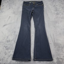 Cache Premium Jeans Womens 2 Black Bootcut Low Rise Button Stretch Denim Pants - £20.49 GBP